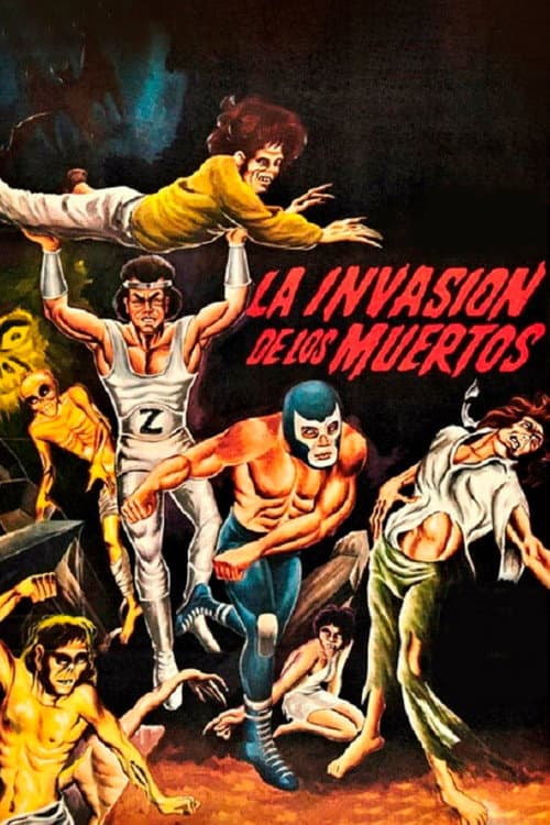 Постер: Blue Demon y Zovek en La invasión de los Muertos