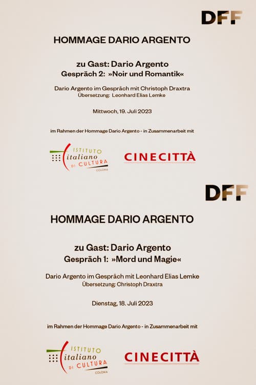 Постер: Dario Argento in conversation at the DFF