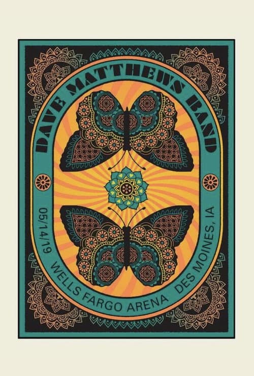 Постер: Dave Matthews Band: Wells Fargo Arena - Des Moines, IA - 5/14/19