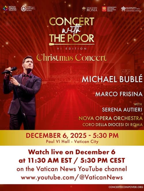 Постер: Michael Bublé - Live from The Vatican (Concert with the Poor 2025)