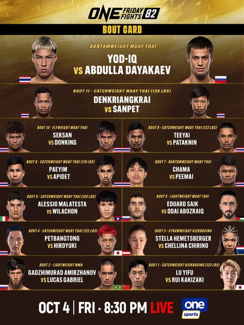 Постер: ONE Friday Fights 82: Yod-IQ vs. Dayakaev