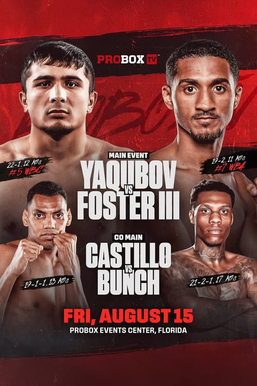 Постер: Muhammadkhuja Yaqubov vs. William Foster III
