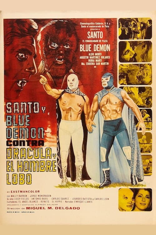 Постер: Santo y Blue Demon vs Dracula y el Hombre Lobo