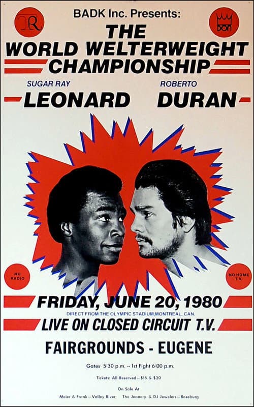 Постер: Sugar Ray Leonard vs. Roberto Duran
