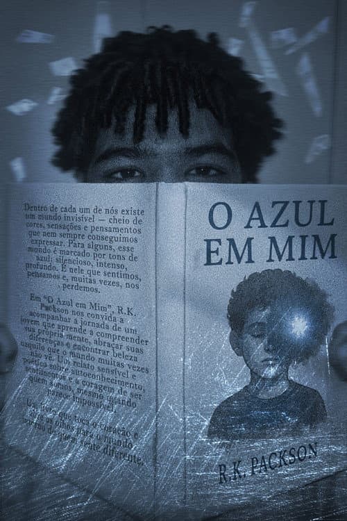 Постер: entrelinhas azuis
