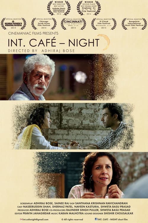 Постер: INT. CAFÉ – NIGHT