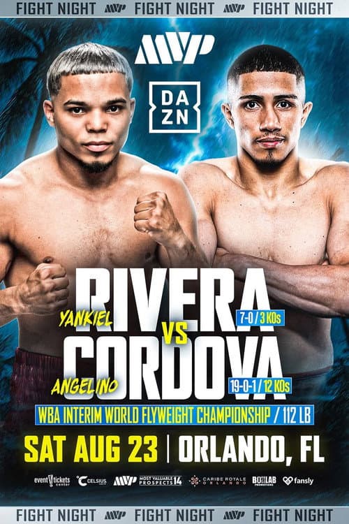 Постер: Yankiel Rivera vs. Angelino Cordova