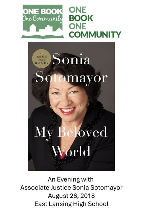 Постер: My Beloved World - An Evening with Associate Justice Sonia Sotomayor