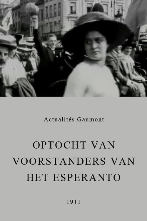 Постер: Optocht van voorstanders van het Esperanto