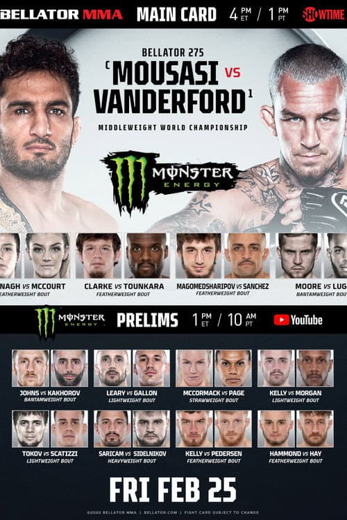 Постер: Bellator 275: Mousasi vs. Vanderford