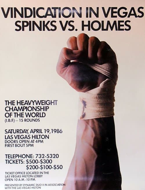 Постер: Larry Holmes vs. Michael Spinks II