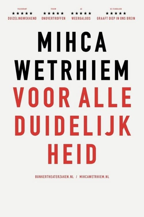 Постер: Micha Wertheim: Voor Alle Duidelijkheid