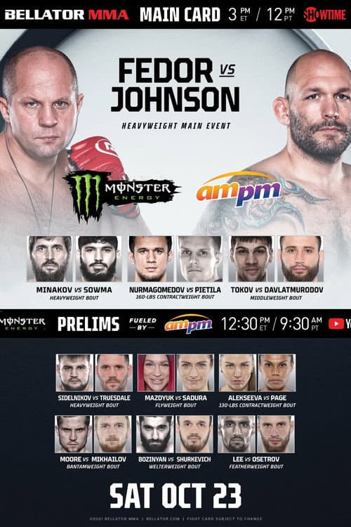 Постер: Bellator 269: Fedor vs. Johnson