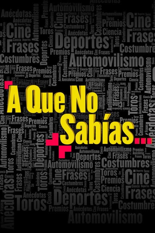 Постер: A que no sabías