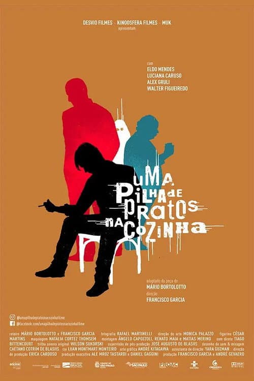 Постер: Uma Pilha de Pratos na Cozinha