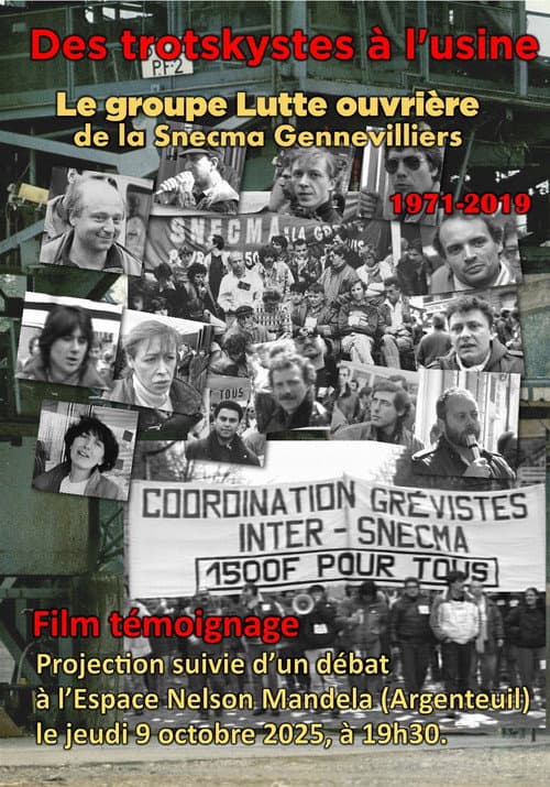 Постер: Des trotskystes à l’usine : le groupe Lutte ouvrière de la Snecma – Gennevilliers (1971-2019)