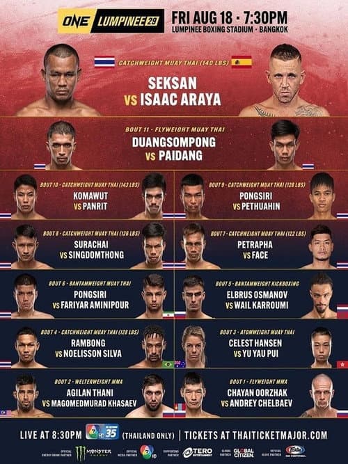 Постер: ONE Friday Fights 29: Saeksan vs. Araya