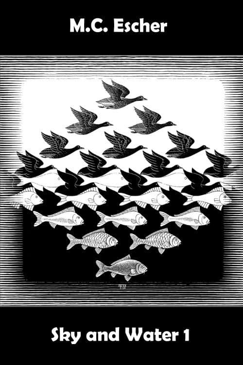 Постер: M.C. Escher: Sky and Water 1