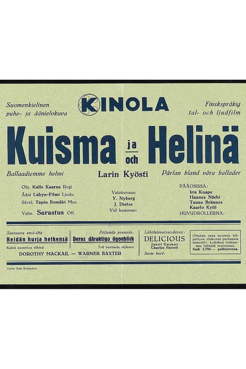 Постер: Kuisma ja Helinä