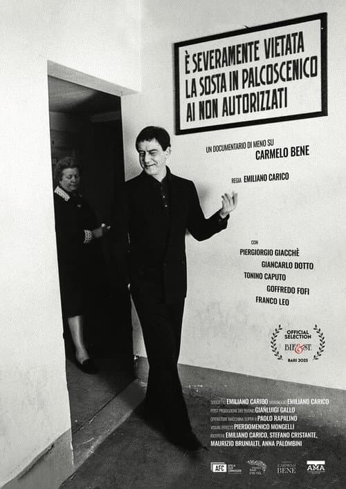 Постер: È severamente vietata la sosta in palcoscenico ai non autorizzati. Un documentario di meno su Carmelo Bene