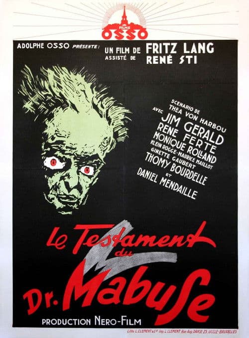 Постер: Le testament du docteur Mabuse