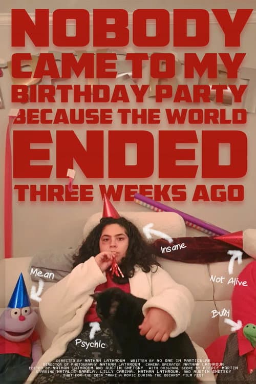 Постер: Nobody Came to My Birthday Party Because the World Ended Three Weeks Ago