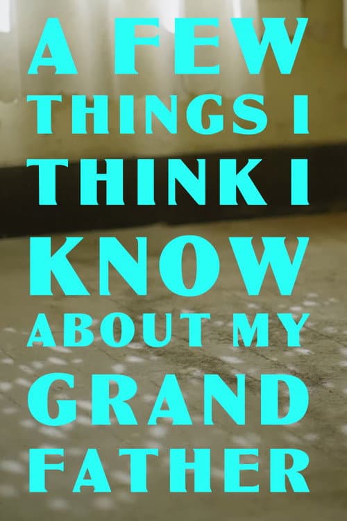 Постер: A Few Things I Think I Know About my Grandfather