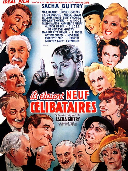 Постер: Ils étaient neuf célibataires