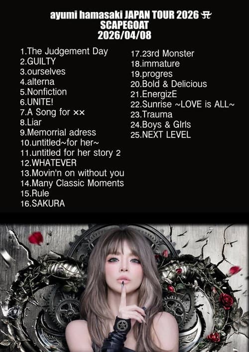 Постер: ayumi hamasaki JAPAN TOUR 2026 A -Scapegoat-