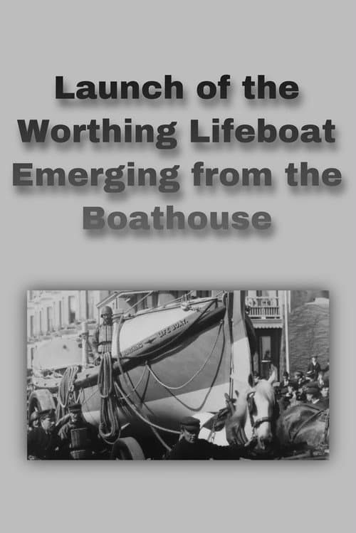Постер: Launch of the Worthing Lifeboat Emerging from the Boathouse