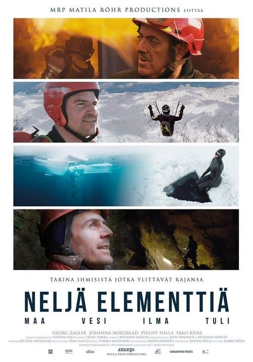 Постер: Neljä elementtiä - maa, vesi, ilma, tuli