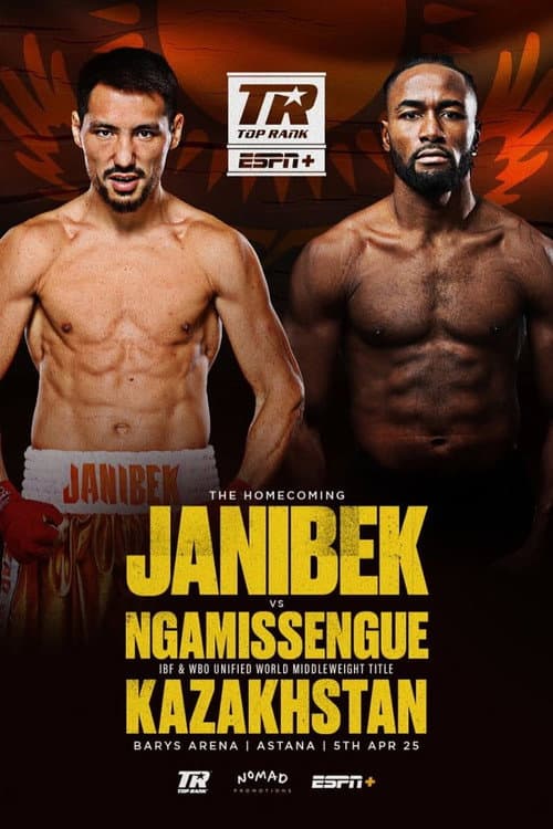 Постер: Janibek Alimkhanuly vs. Anauel Ngamissengue