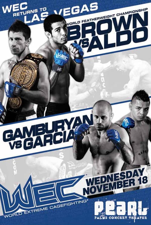 Постер: WEC 44: Brown vs. Aldo