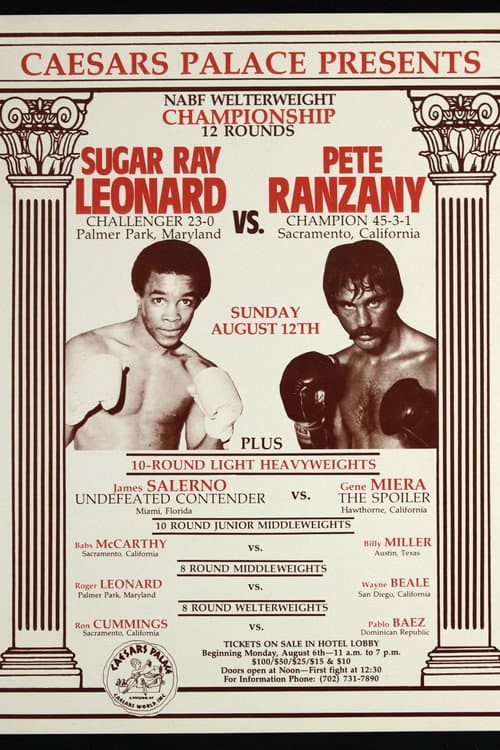 Постер: Sugar Ray Leonard vs. Pete Ranzany