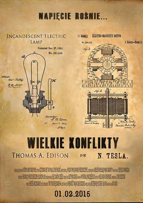 Постер: Edison vs Tesla