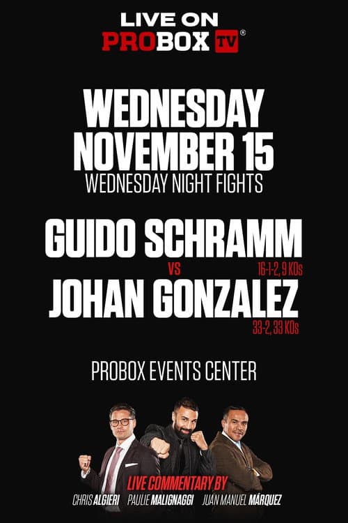 Постер: Guido Emmanuel Schramm vs. Johan Gonzalez