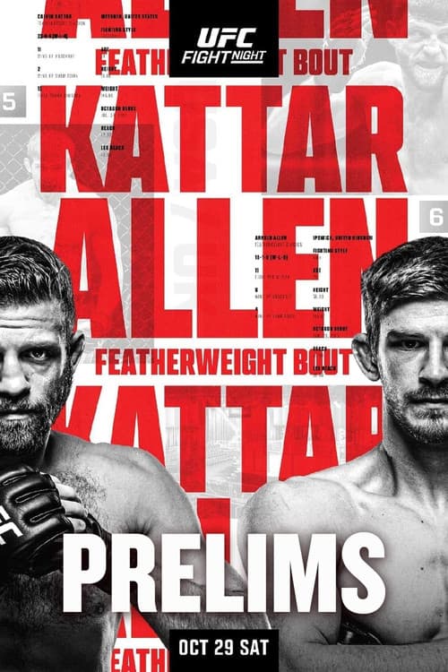 Постер: UFC Fight Night 213: Kattar vs. Allen