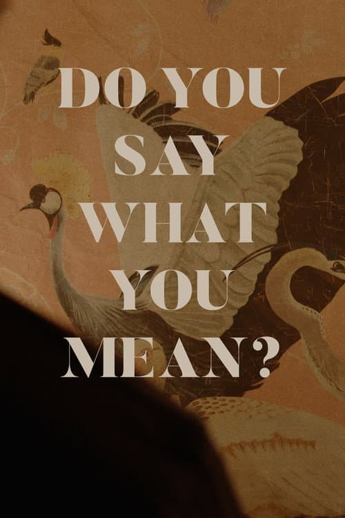 Постер: Do You Say What You Mean?