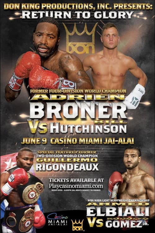 Постер: Adrien Broner vs. Bill Hutchinson