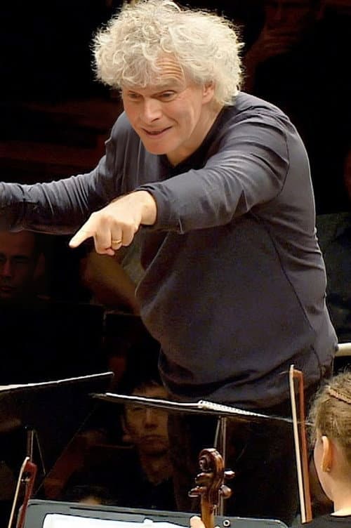 Постер: In rehearsal: Simon Rattle conducts 6 Berlin school orchestras