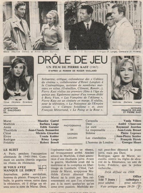 Постер: Drôle de jeu