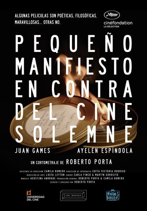 Постер: Pequeño manifiesto en contra del cine solemne