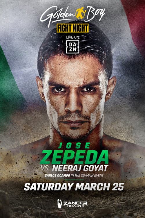 Постер: Jose Zepeda vs. Neeraj Goyat