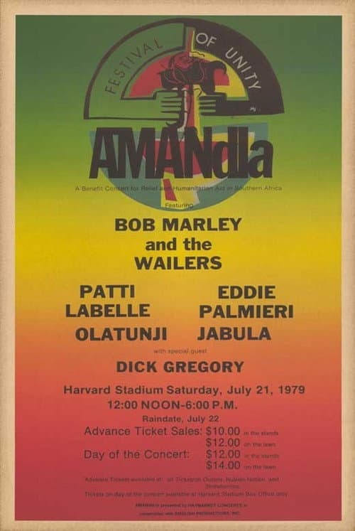 Постер: Bob Marley & The Wailers - Live At Harvard Stadium, Boston, 1979