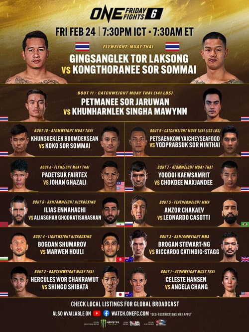 Постер: ONE Friday Fights 6: Gingsanglek vs. Kongthoranee