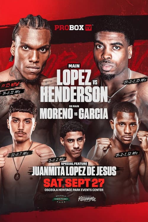 Постер: Najee Lopez vs. Kalvin Henderson