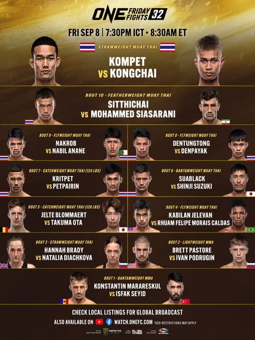 Постер: ONE Friday Fights 32: Kompetch vs. Kongchai