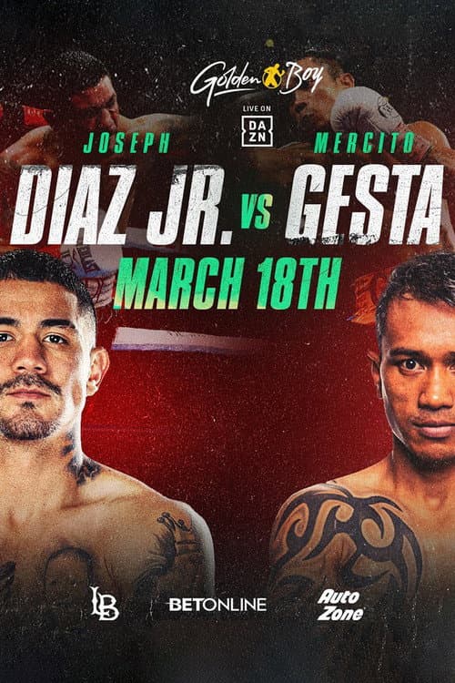 Постер: Joseph Diaz Jr vs. Mercito Gesta