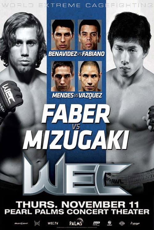 Постер: WEC 52: Faber vs. Mizugaki