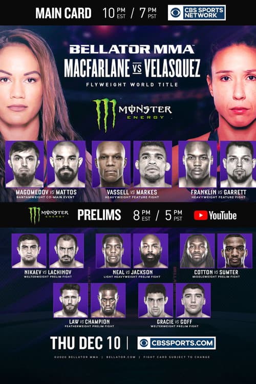 Постер: Bellator 254: Macfarlane vs. Velasquez